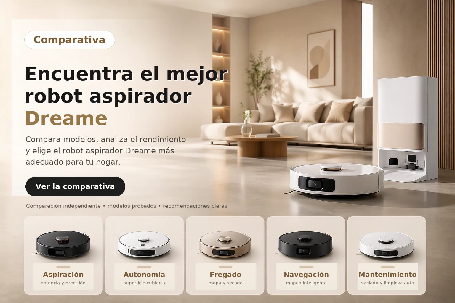 Comparativa de robots aspiradores Dreame: encuentra el mejor modelo para tu hogar