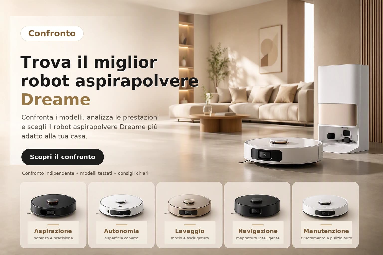 Confronto tra i robot aspirapolvere Dreame: trova il modello migliore per la tua casa